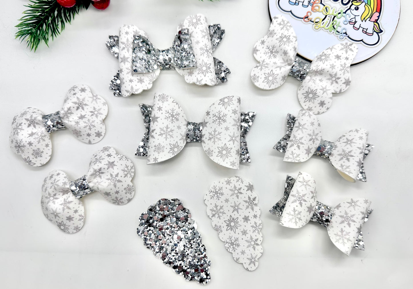 Silver snowflakes hair accessories - sold individually