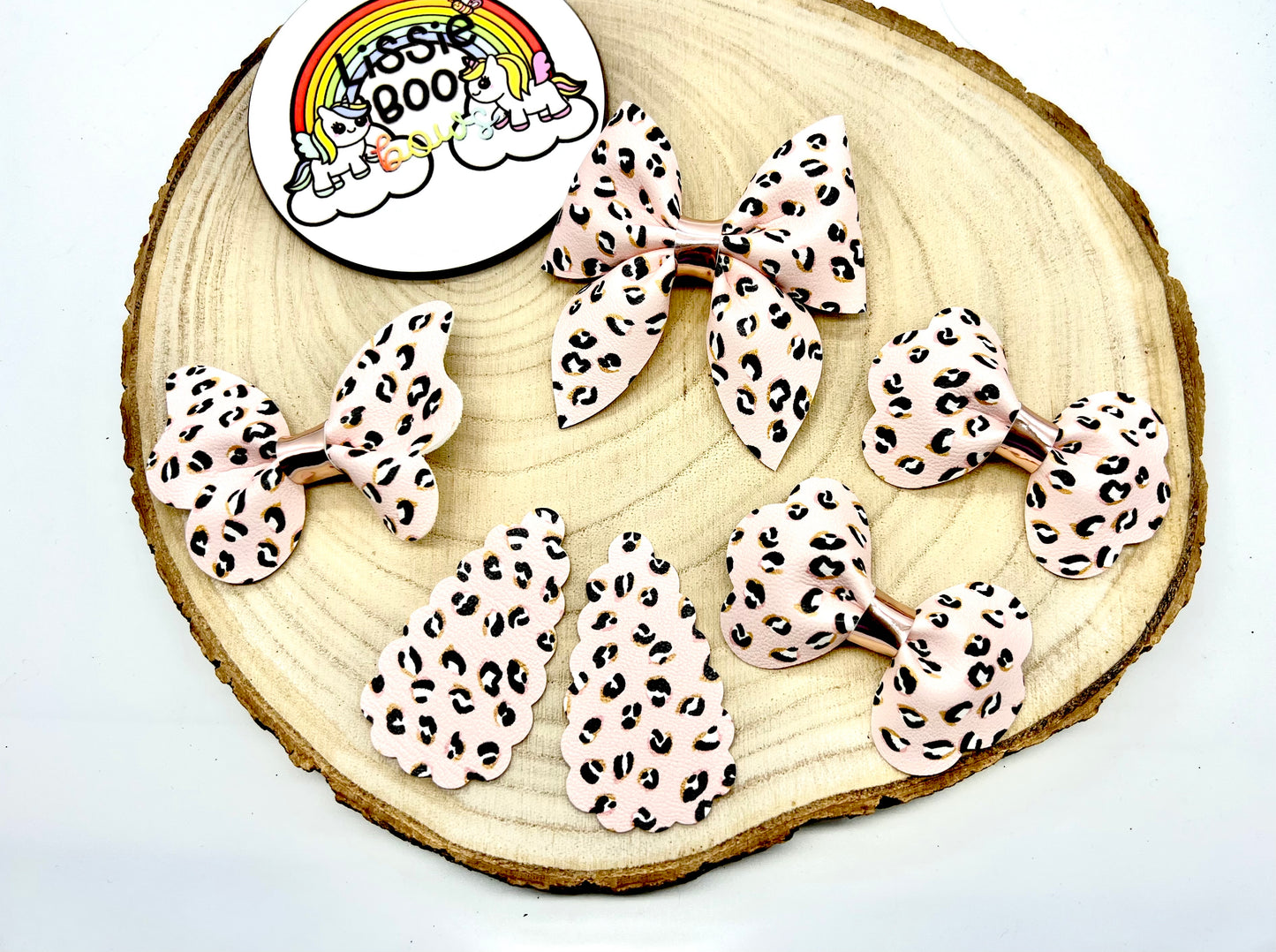 Autumn leopard print hair accessories - sold individually