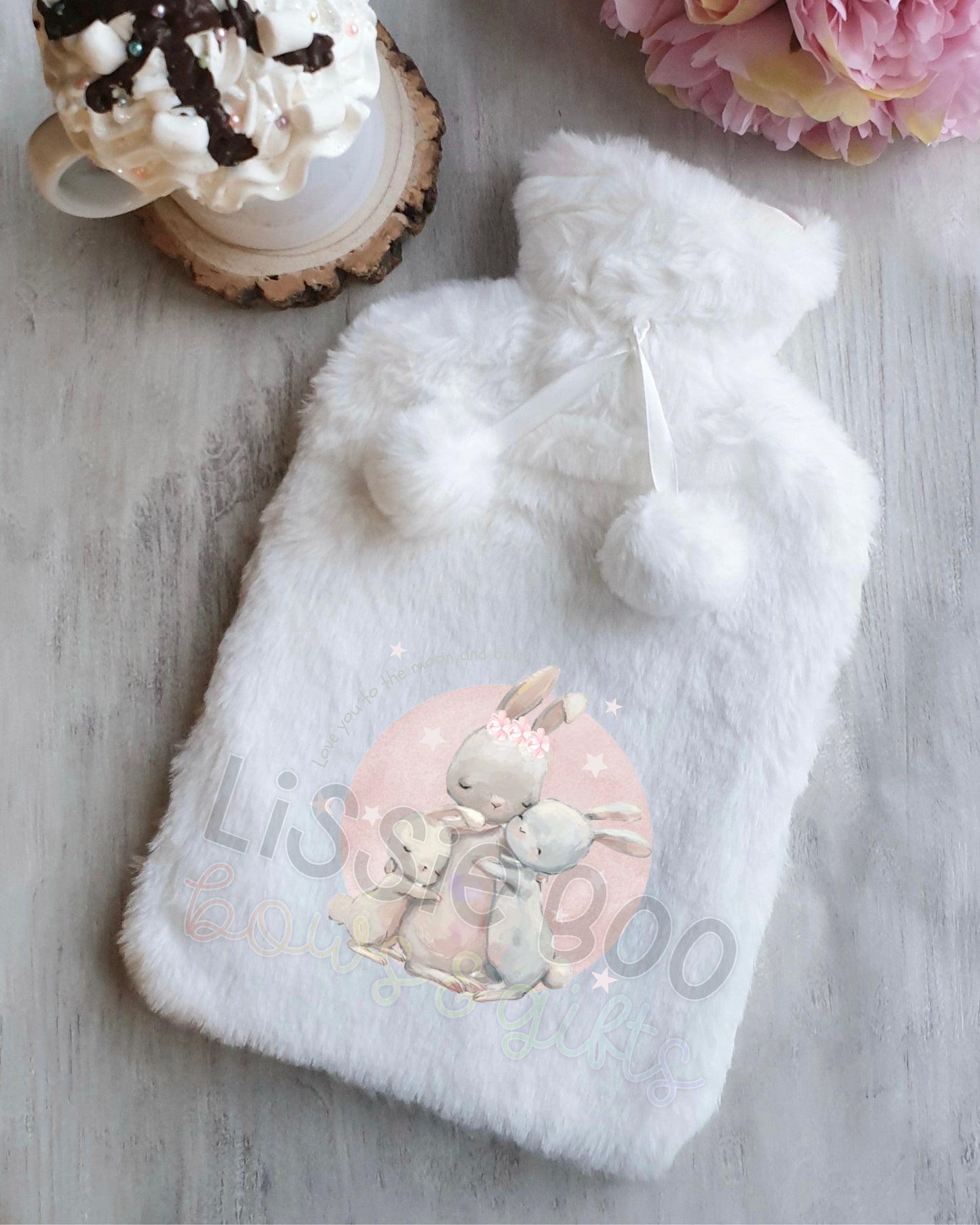Love you to the moon and back hot water bottle