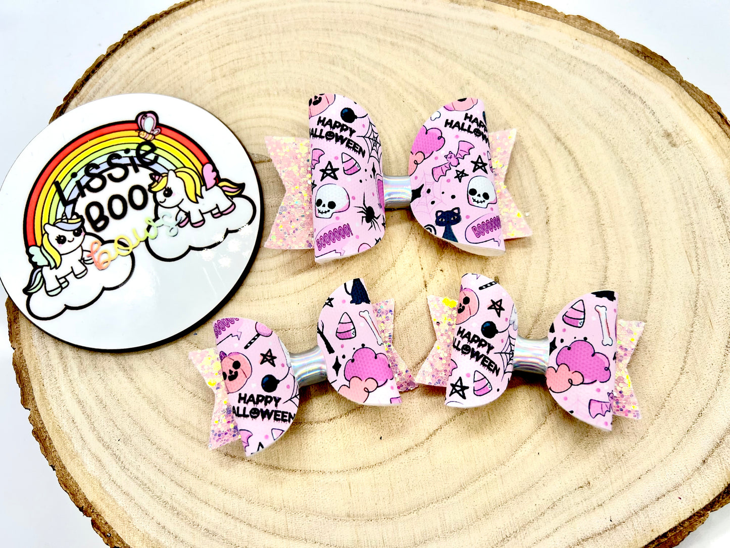 Happy Halloween hair bows (sold individually)