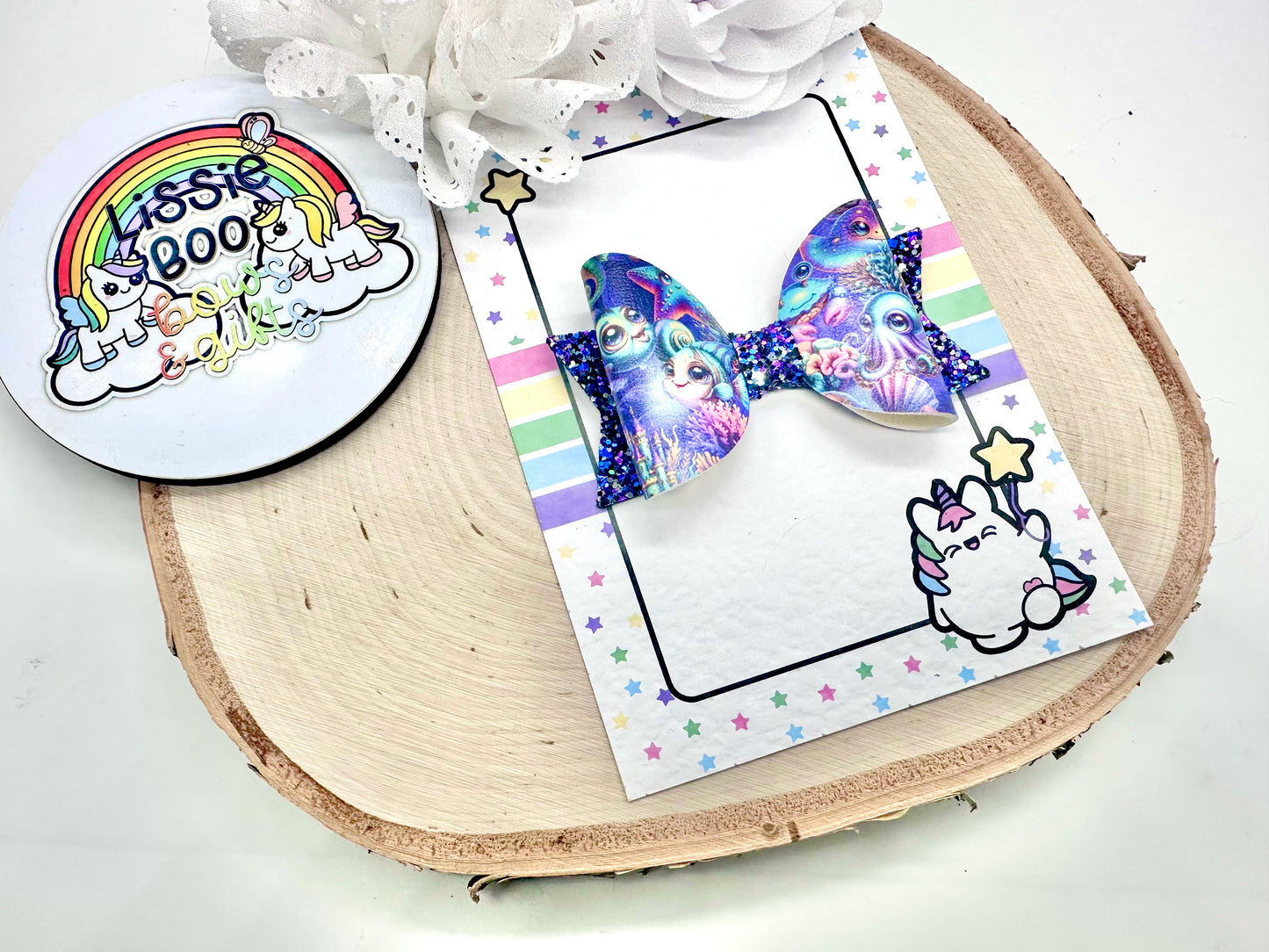3.5” under the sea hair bow