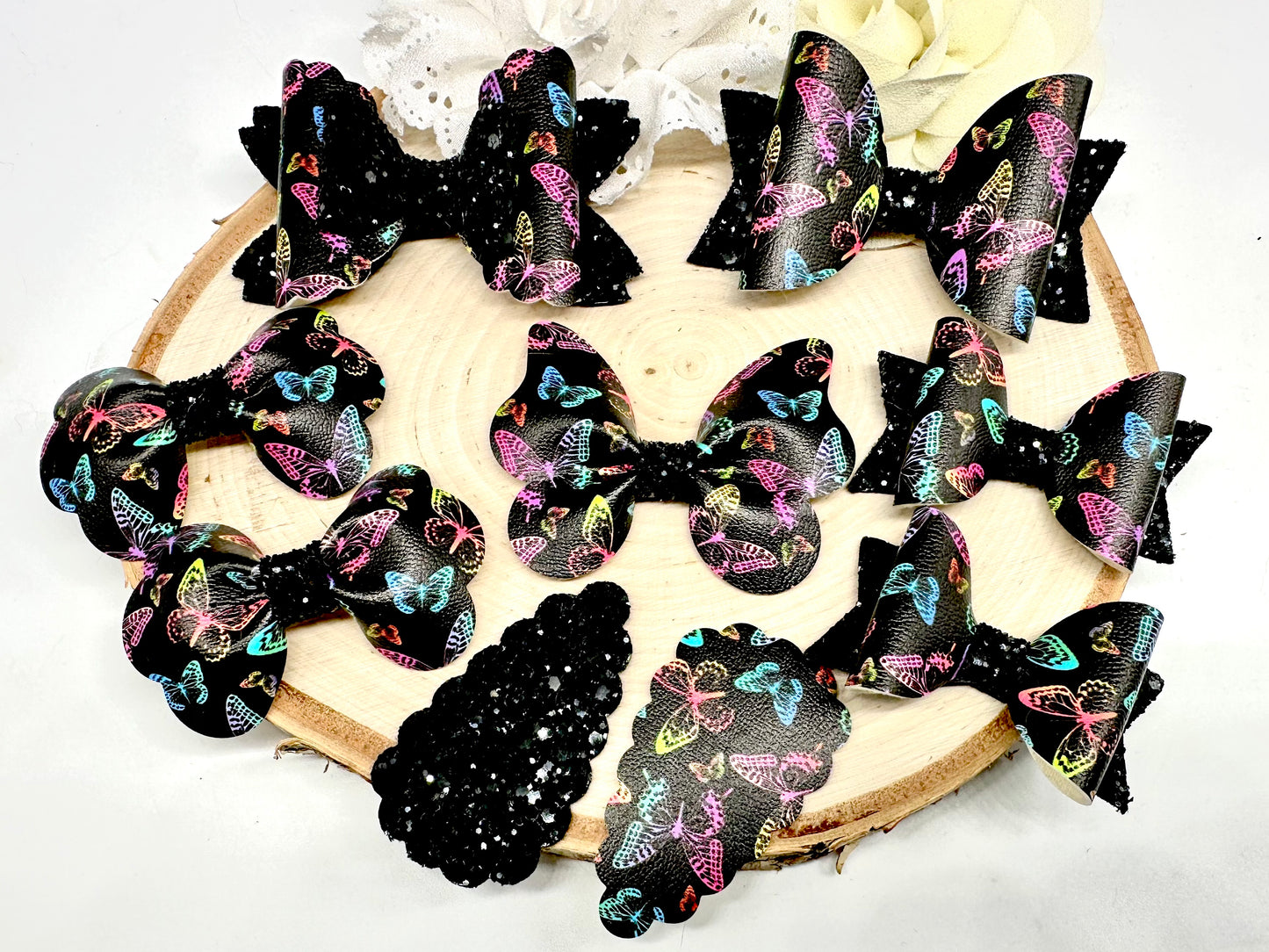 Black rainbow butterfly hair accessories (sold individually)