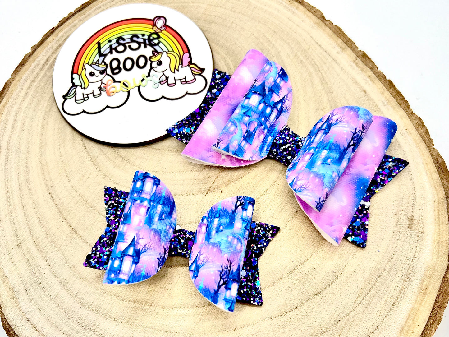 Spooky house hair bows (sold individually)