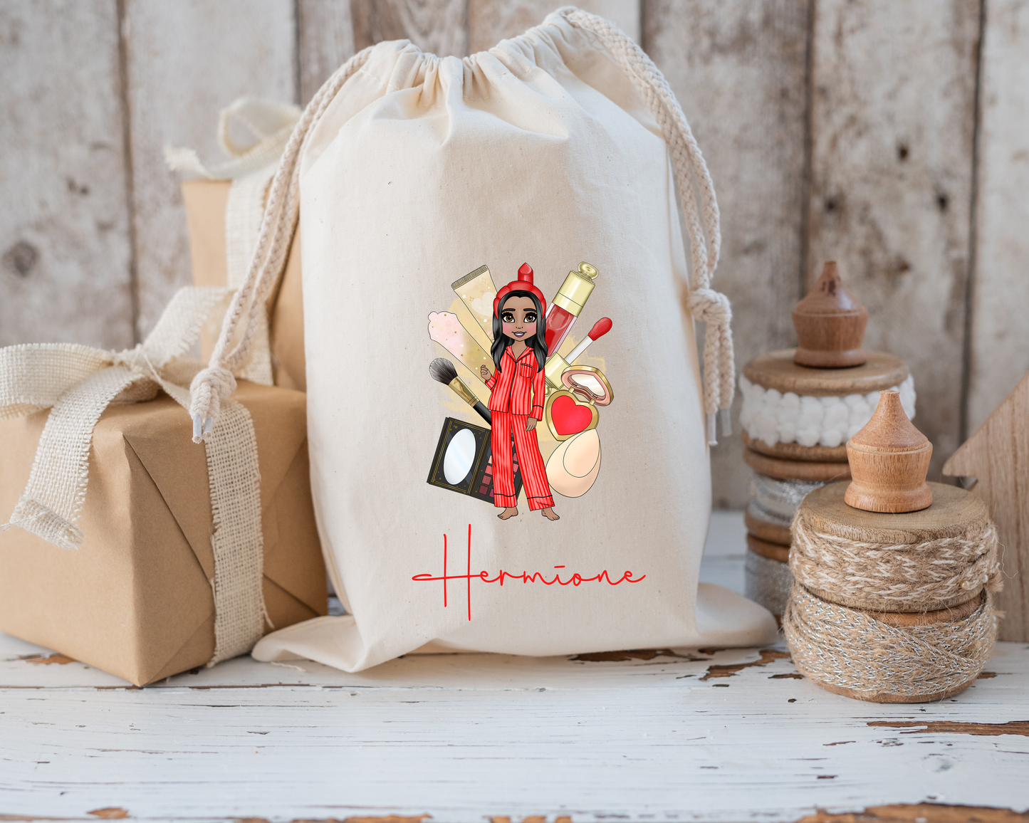 Red make up dolly gift sack