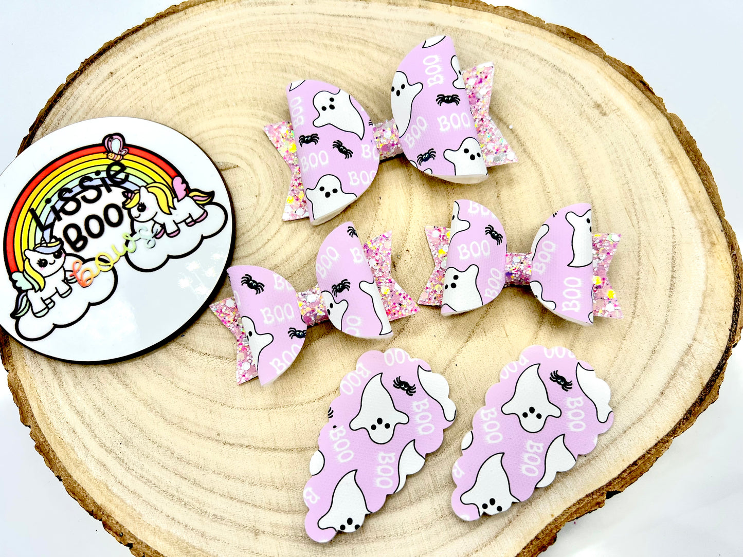 Pink ghosts hair accessories (sold individually)