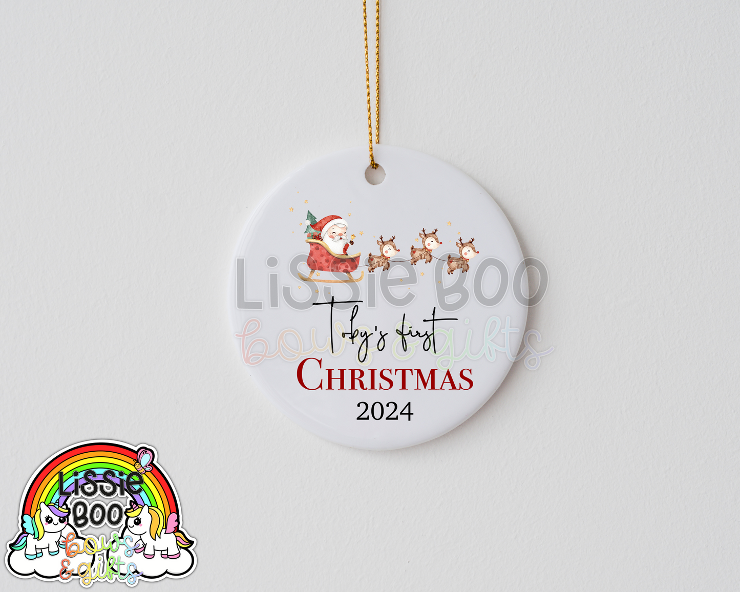 Personalised Baby’s 1st Christmas decoration