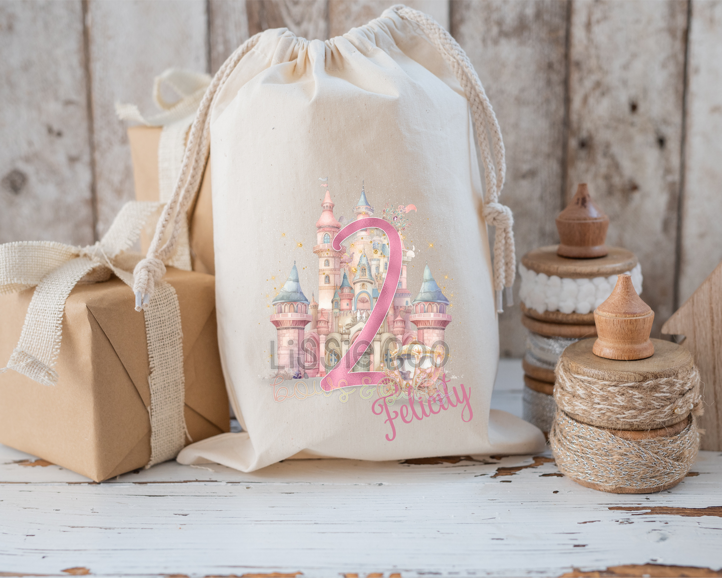 Princess Castle Personalised Birthday Sack