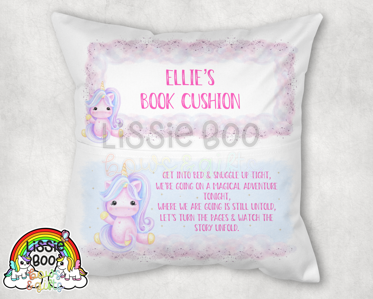 Unicorn pocket cushion cover