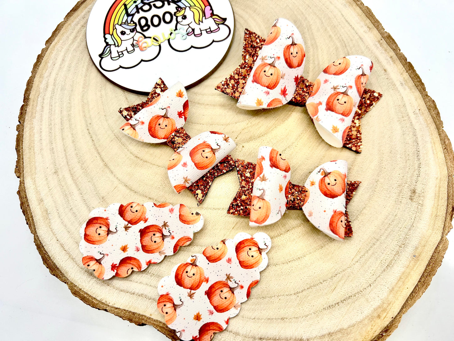 Autumn pumpkins hair accessories (sold individually)