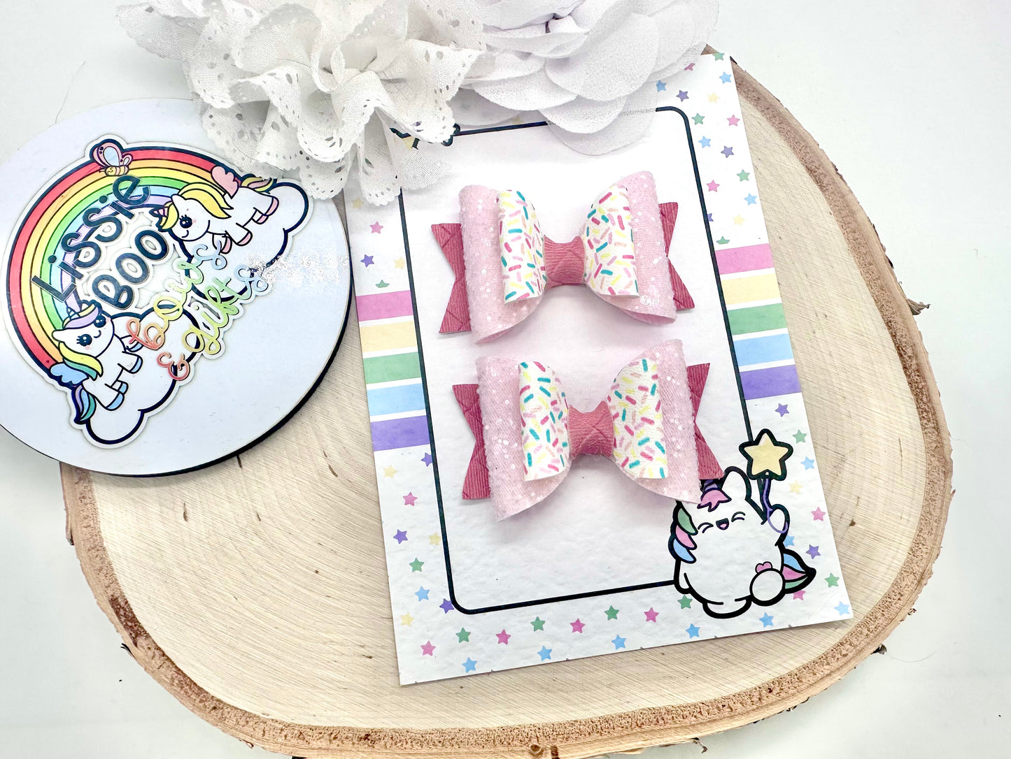 2.5” ice cream piggytail set