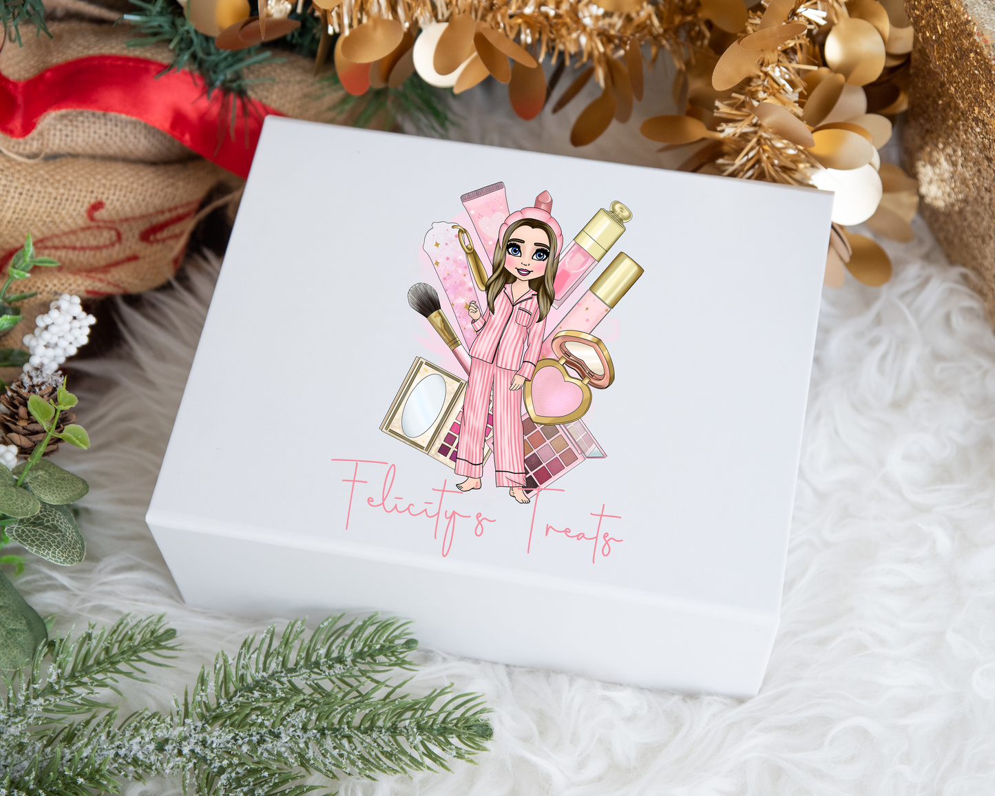 Pink Make up dolly magnetic gift Box
