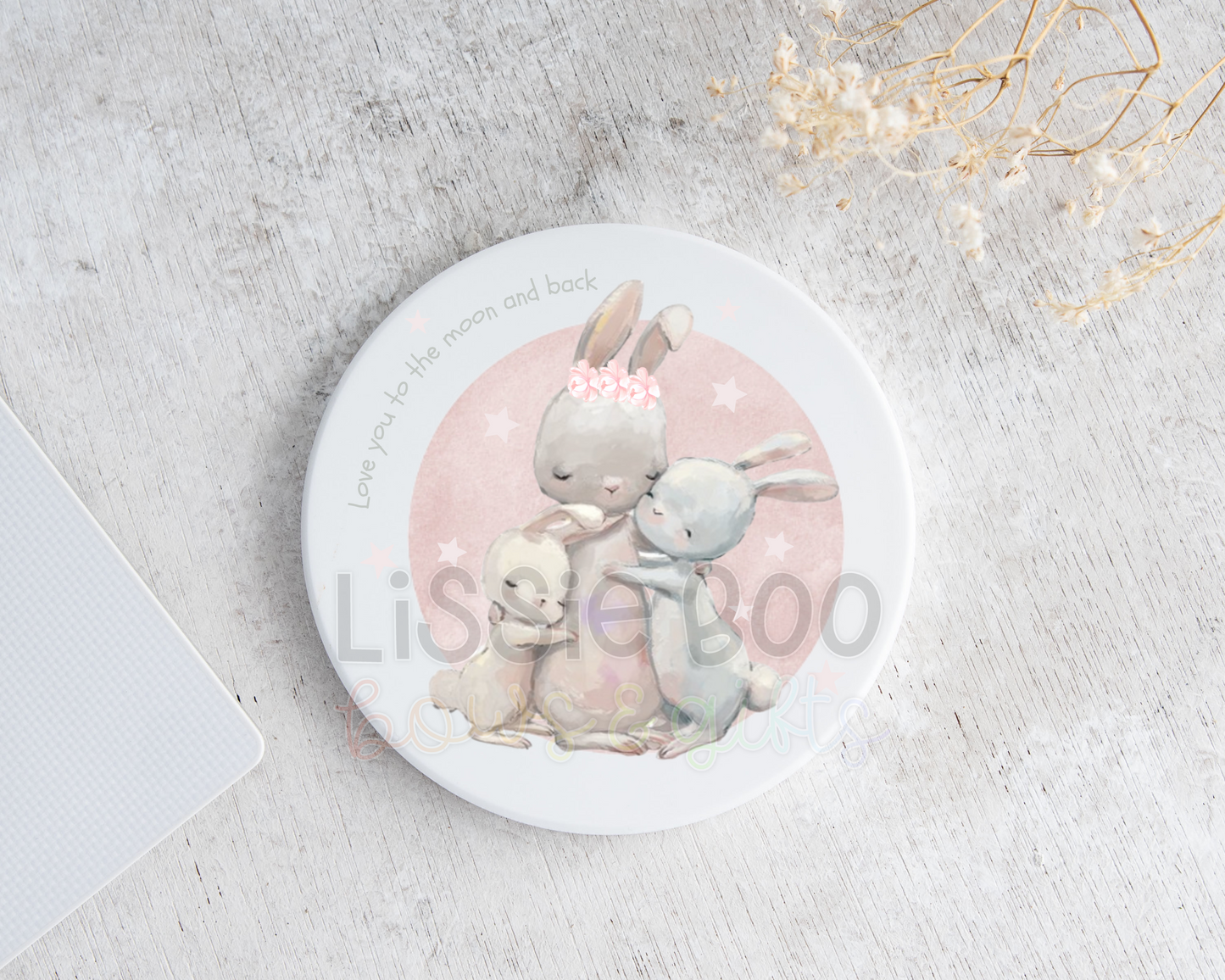 Love you to the moon and back coaster
