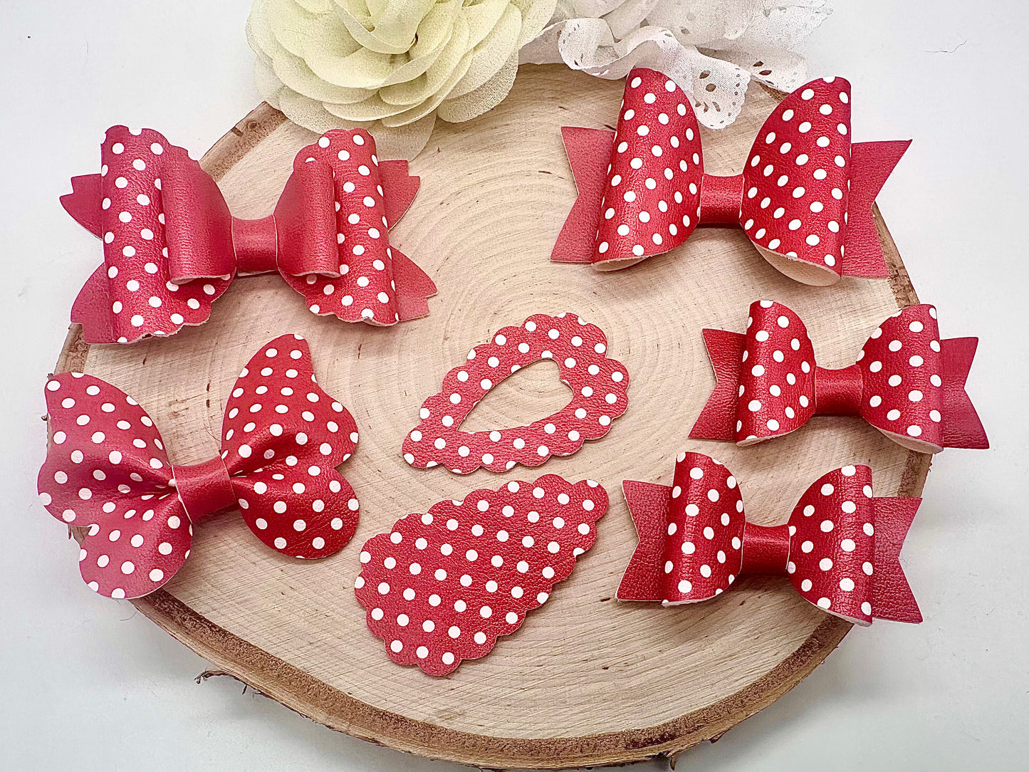 Polka Dots School hair accessory set - all colours can be ordered