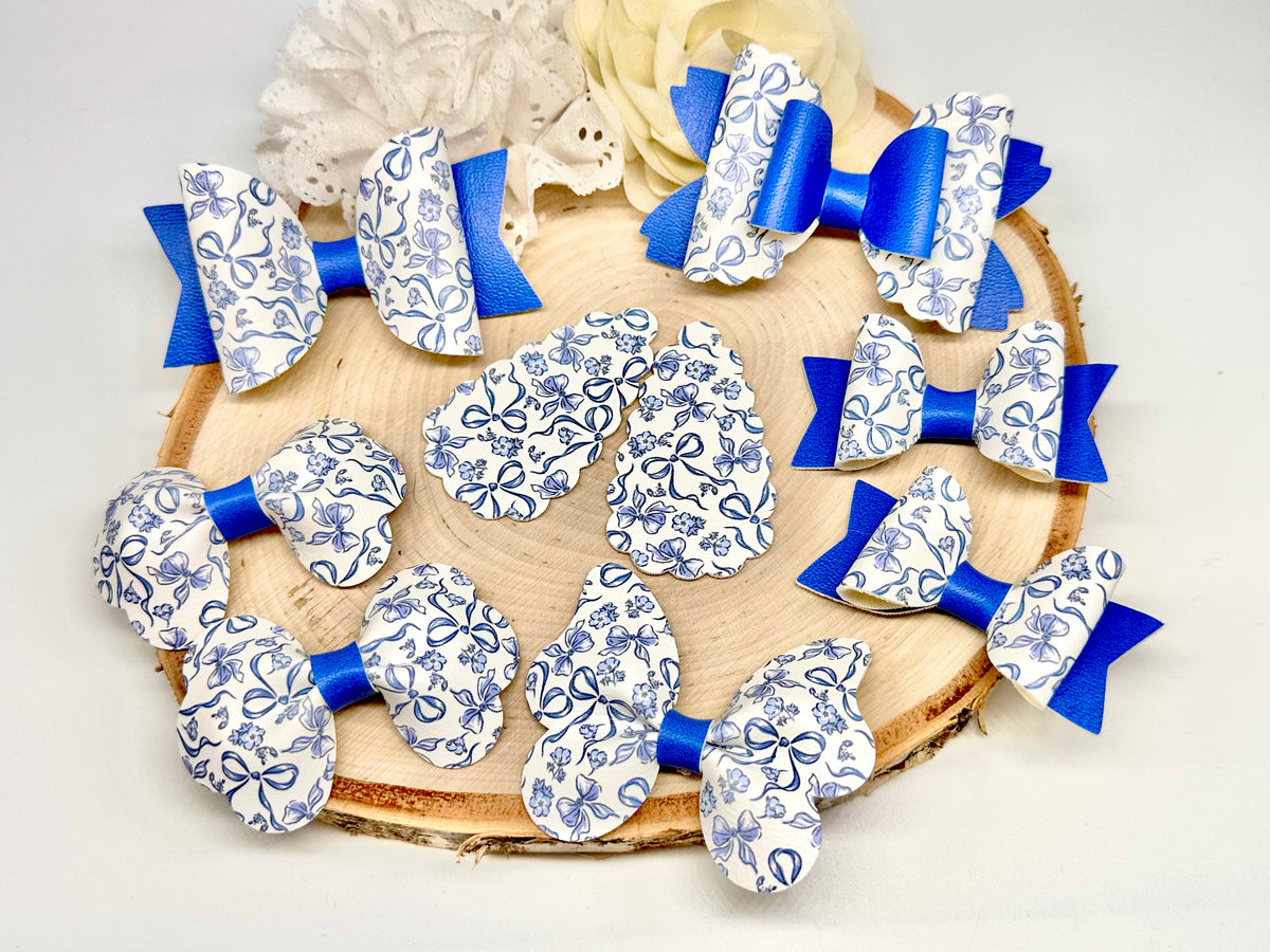 Blue pretty bows hair accessories - sold individually