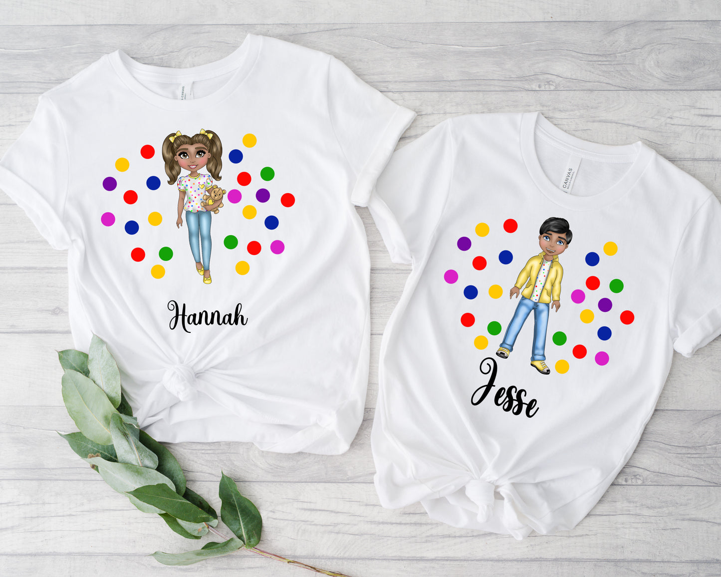 Personalised Dottie or Dougie T-Shirt - sold individually - can be totally personalised - available in all sizes