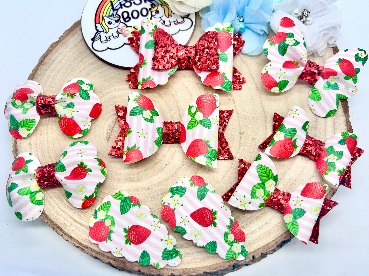 Strawberry hair accessories (sold individually)
