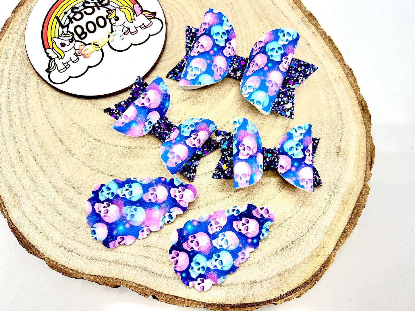 Colourful skulls hair accessories (sold individually)