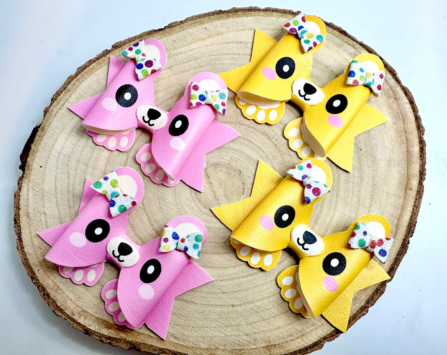3.5” Dotty bear hair accessories - sold individually