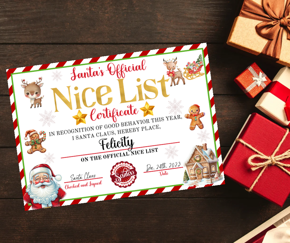 Nice list certificate