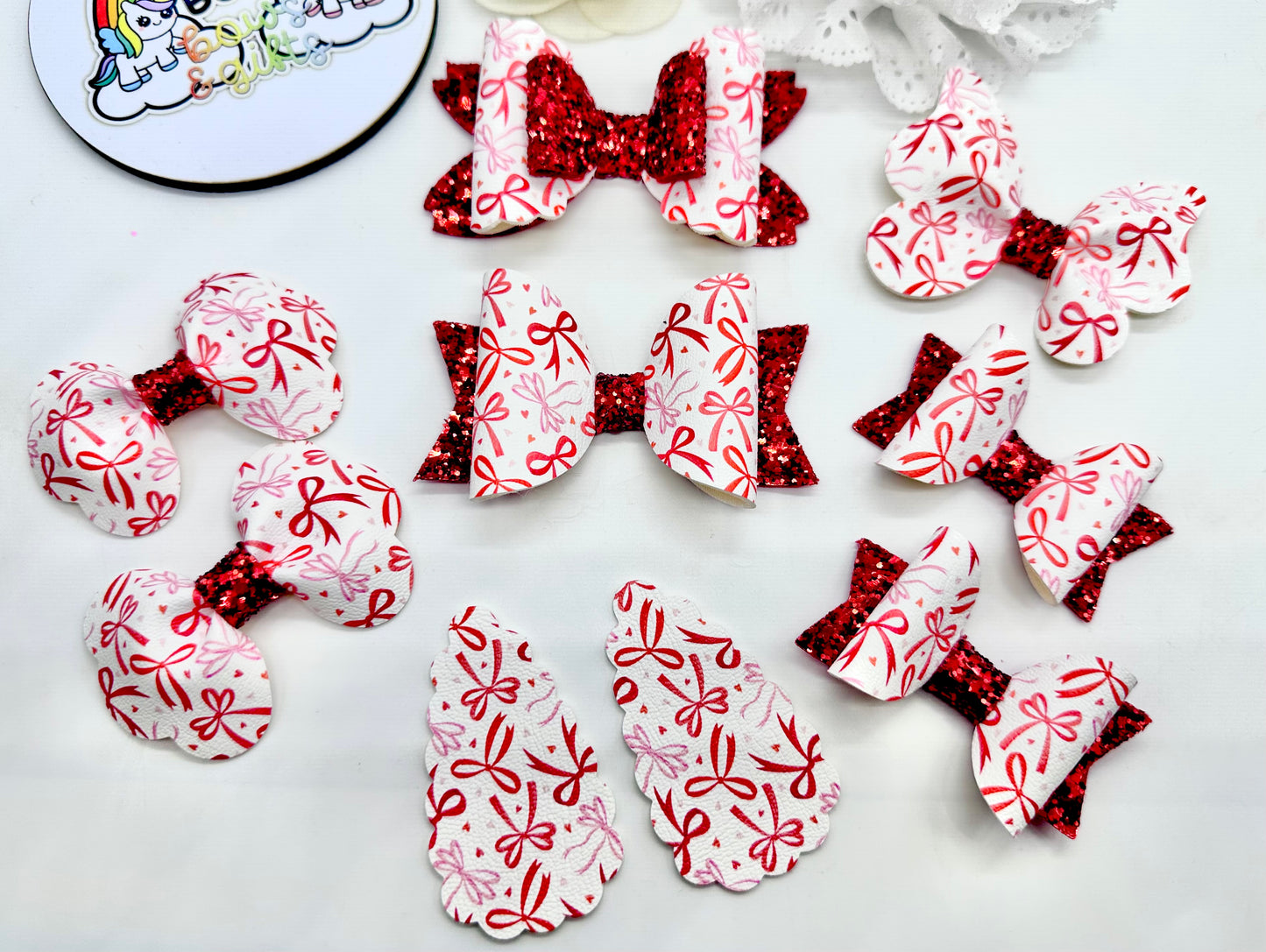 Red pretty bows hair accessories - sold individually