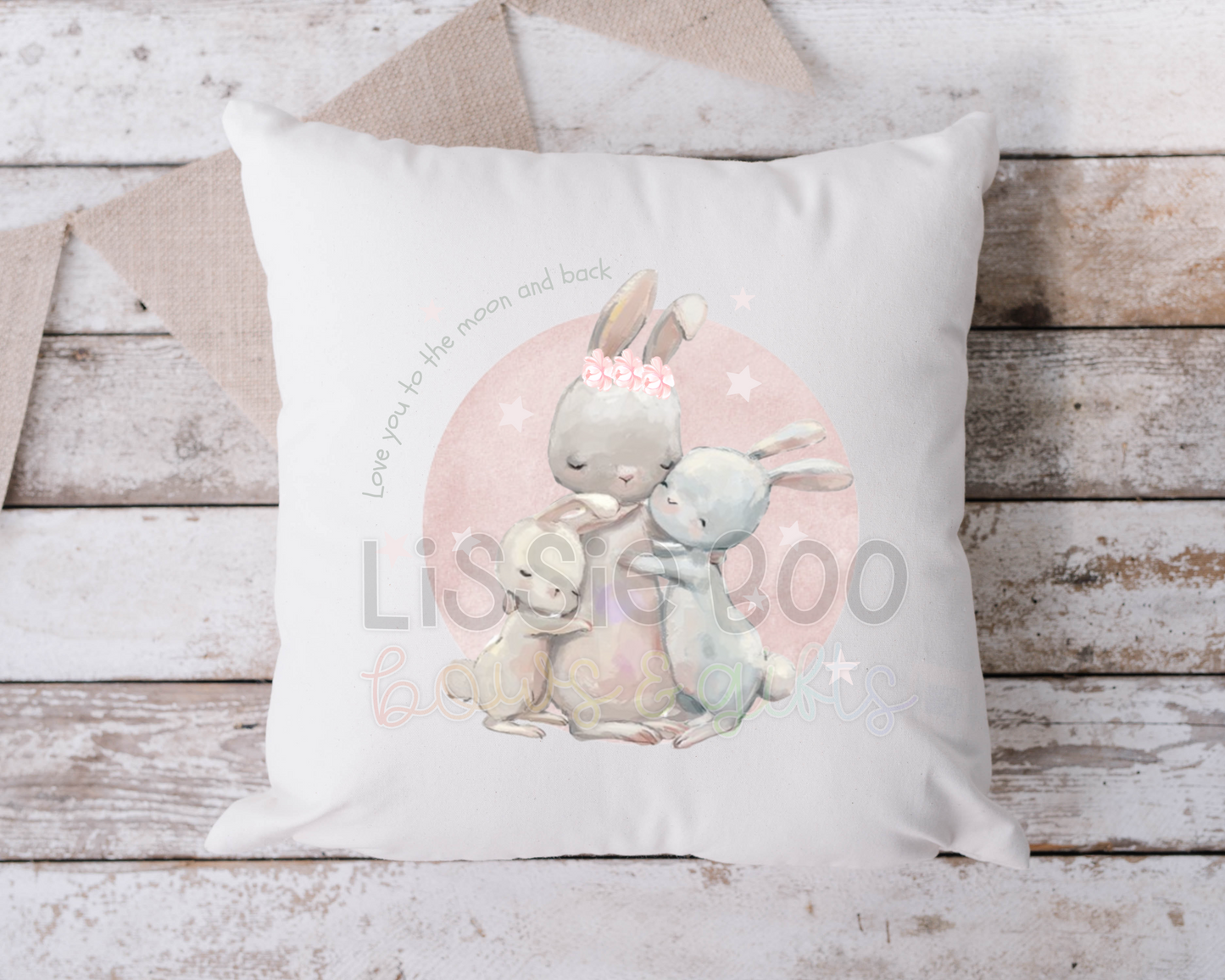 Love you to the moon and back cushion cover