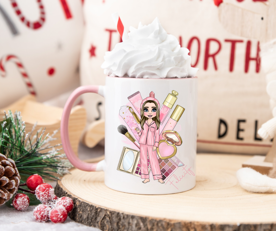Pink make up dolly Mug