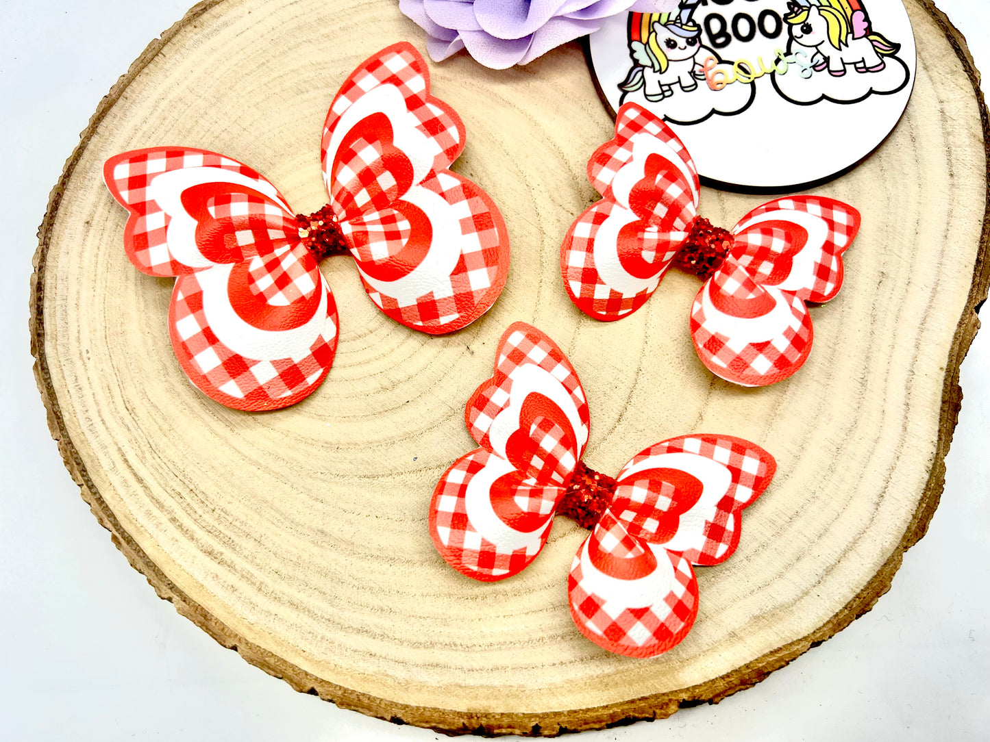 Gingham butterfly hair accessories - sold individually
