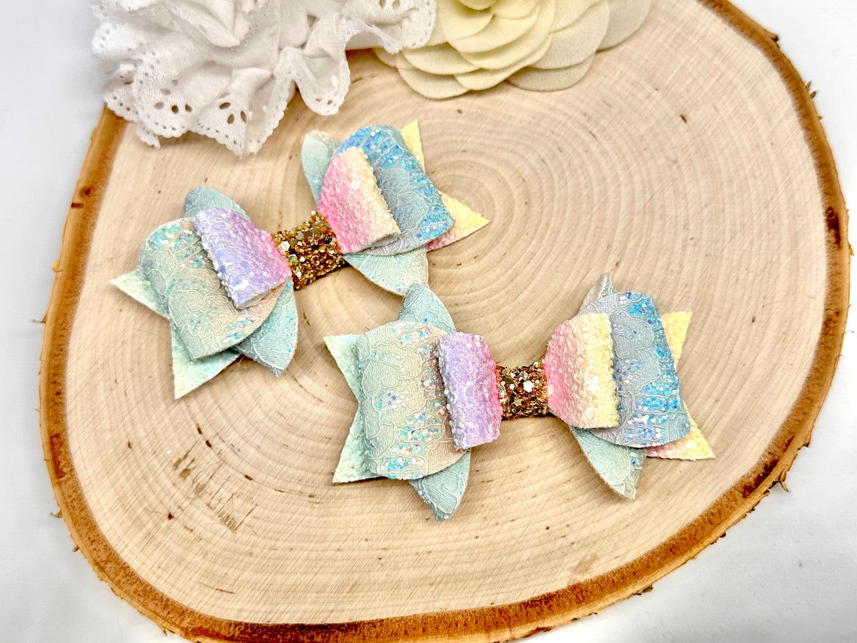 3.5” rainbow lace franchi hair bows