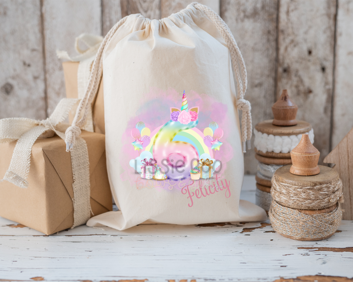 Unicorn Personalised Birthday Sack