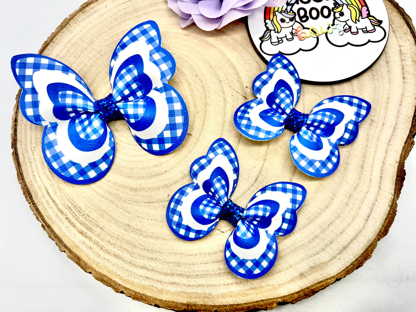 Gingham butterfly hair accessories - sold individually