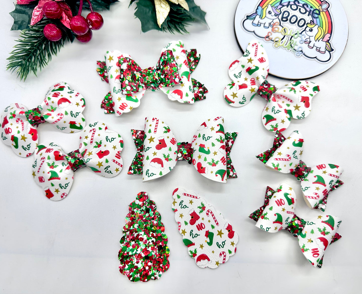 Ho ho ho Christmas hair accessories - sold individually