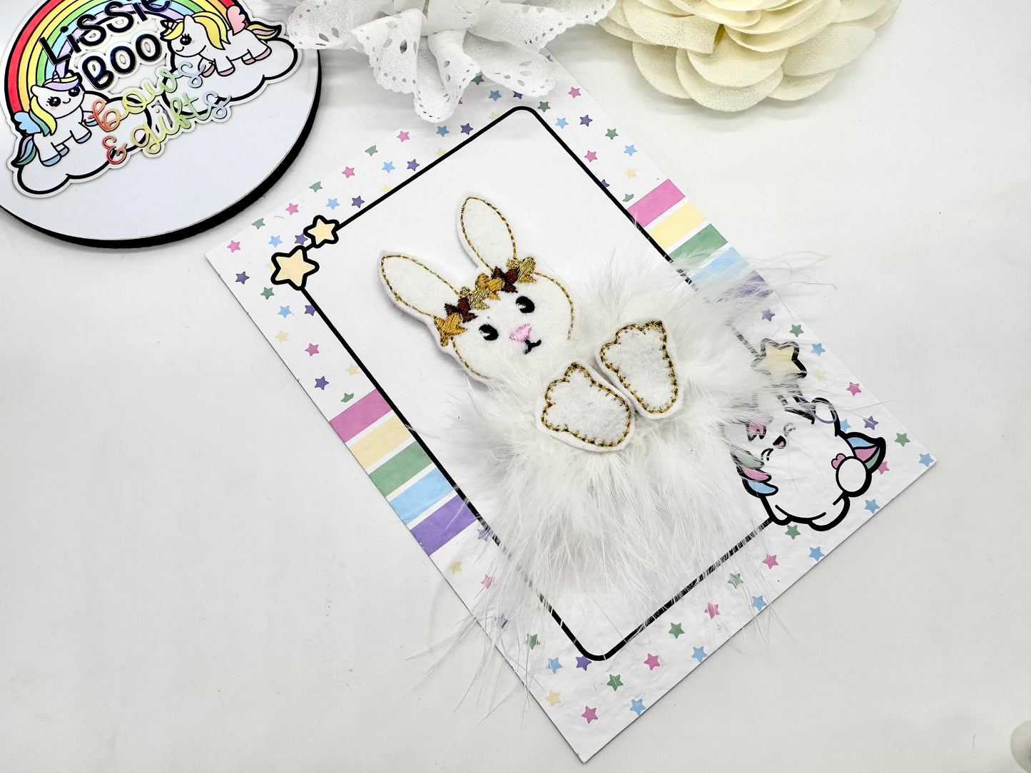 White bunny furbaby