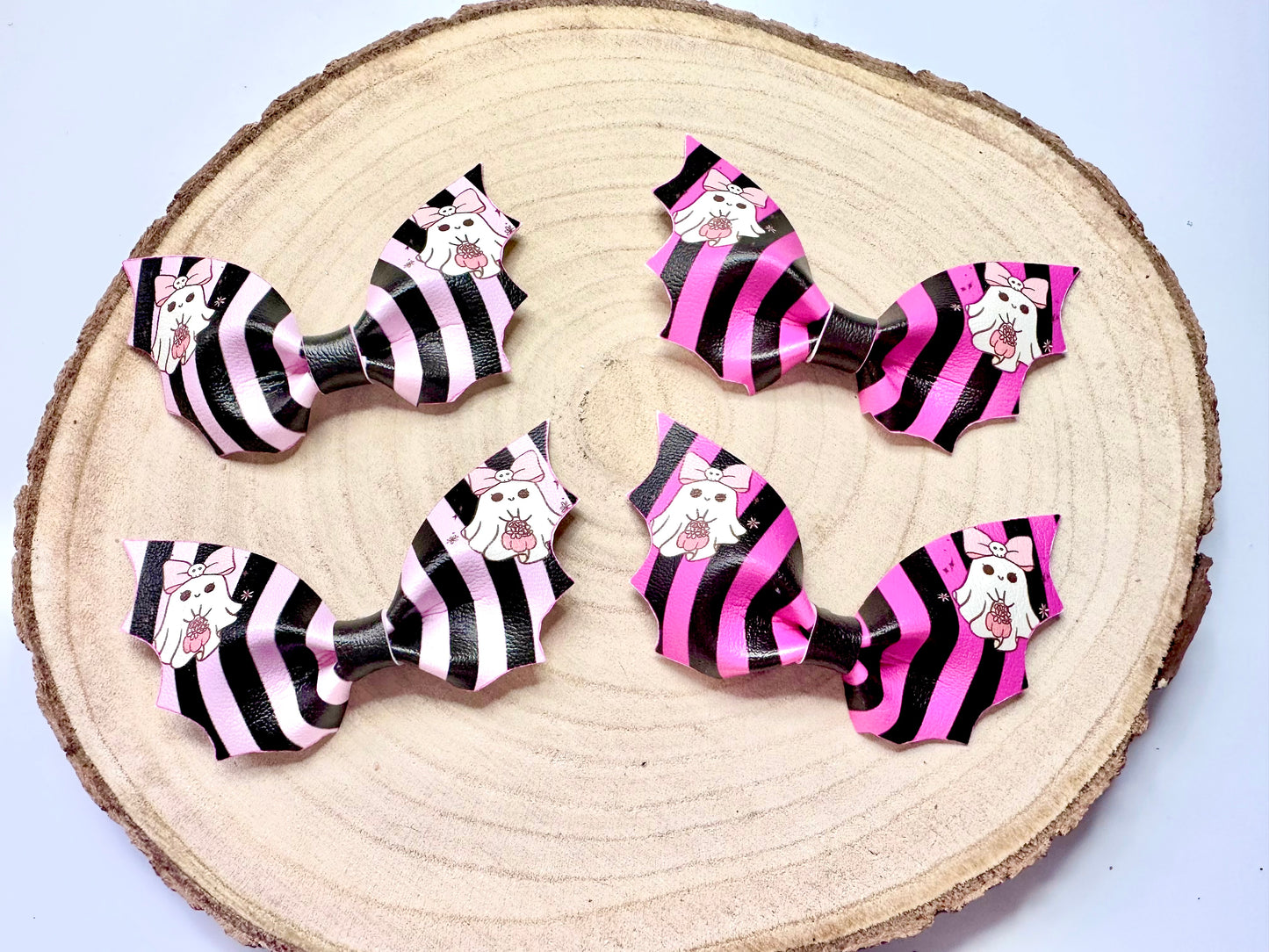 Halloween bat piggy tail bows (pairs sold individually)