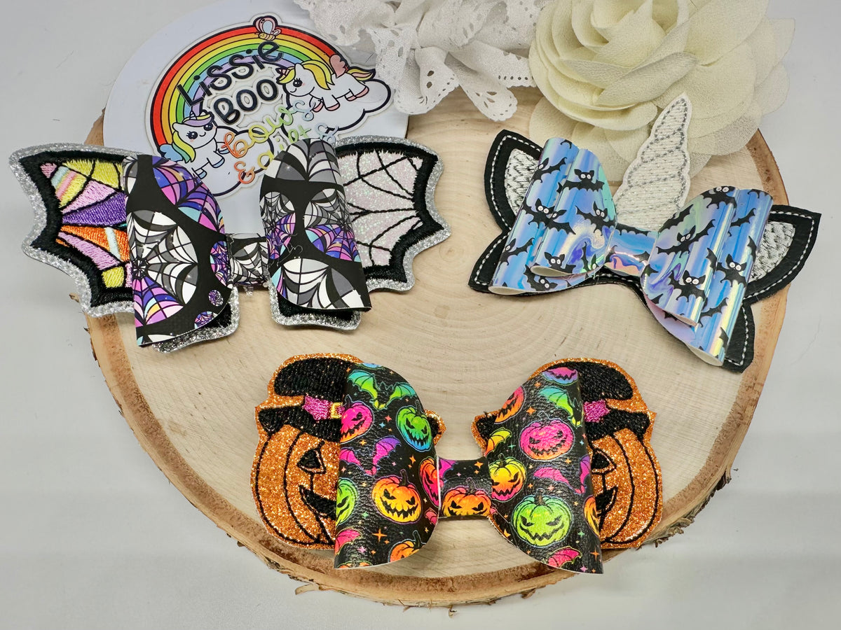 Halloween Hair Bows - sold individually - ALLIGATOR CLIP