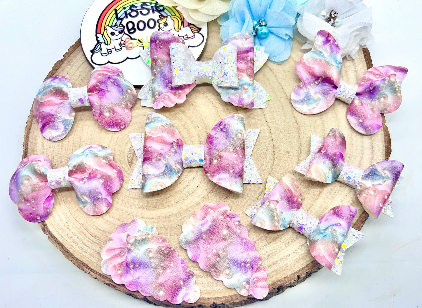 Rainbow Mermaid pearls hair accessories (sold individually)