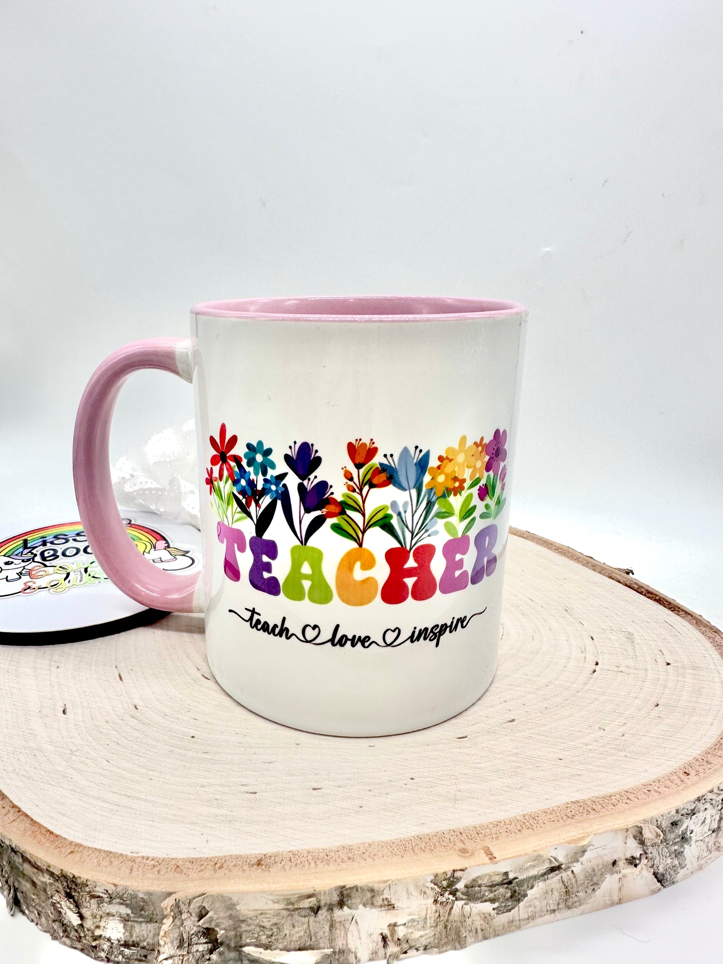 Floral teacher mug
