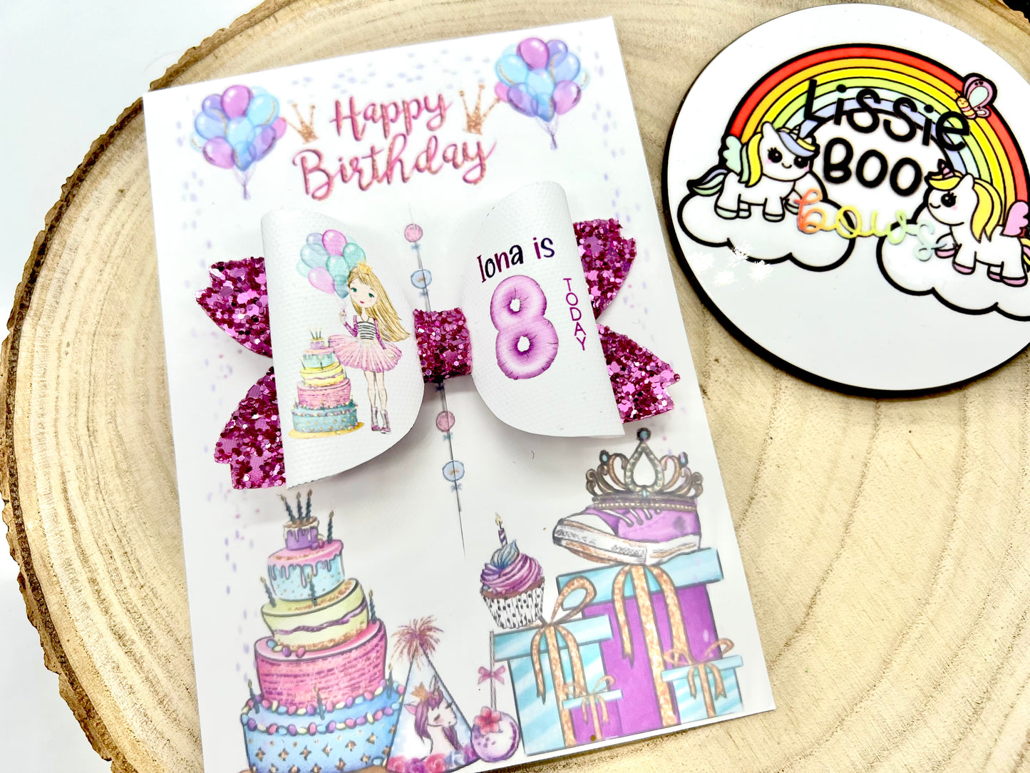 Personalised Happy birthday bow