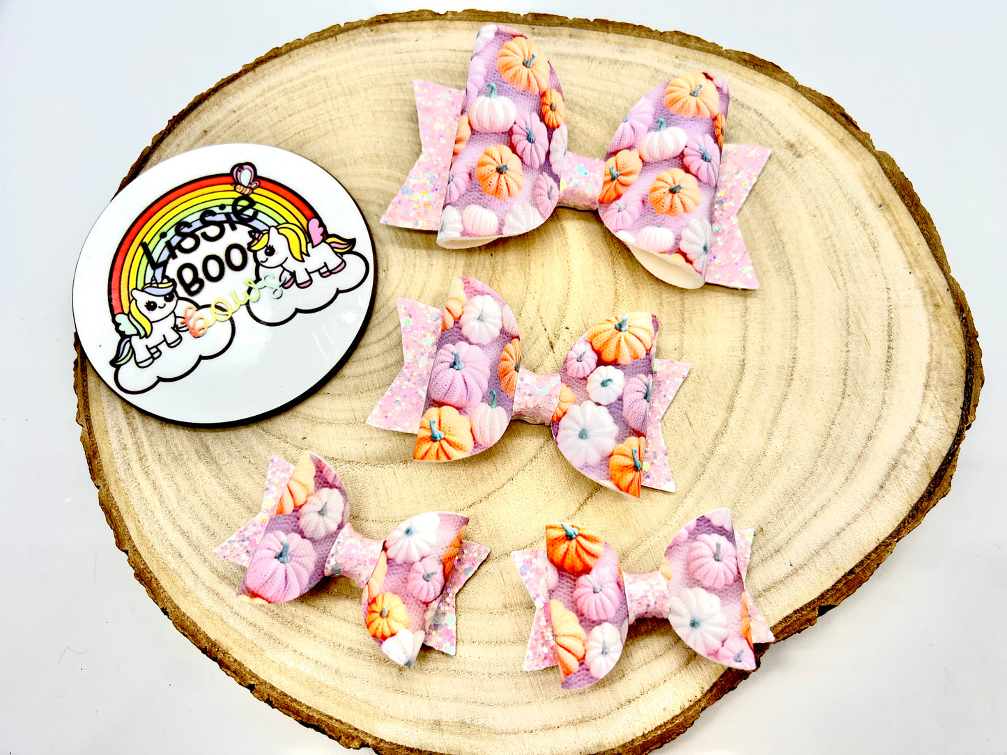 3d pumpkins hair bows - sold individually