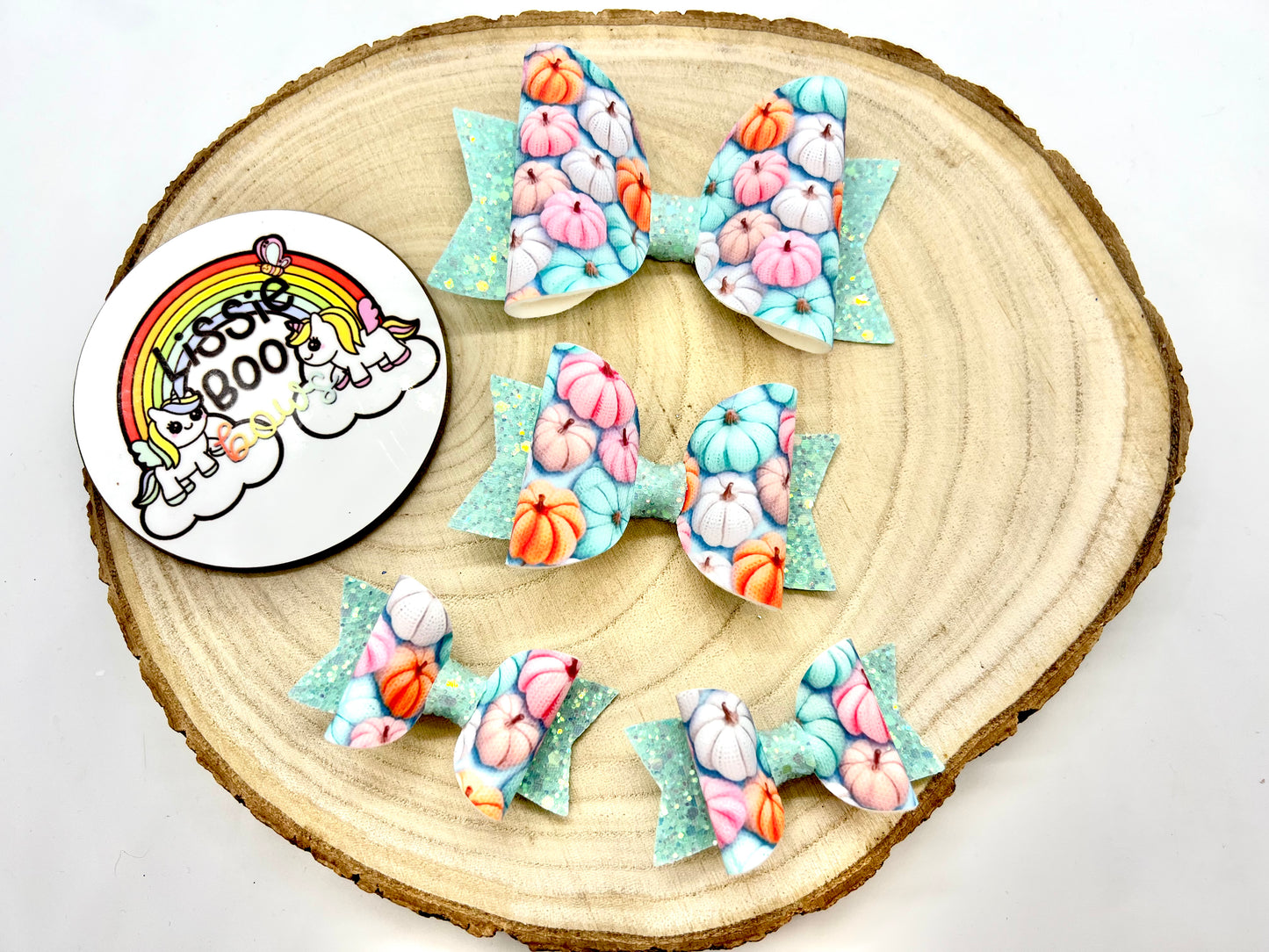 3d pumpkins hair bows - sold individually