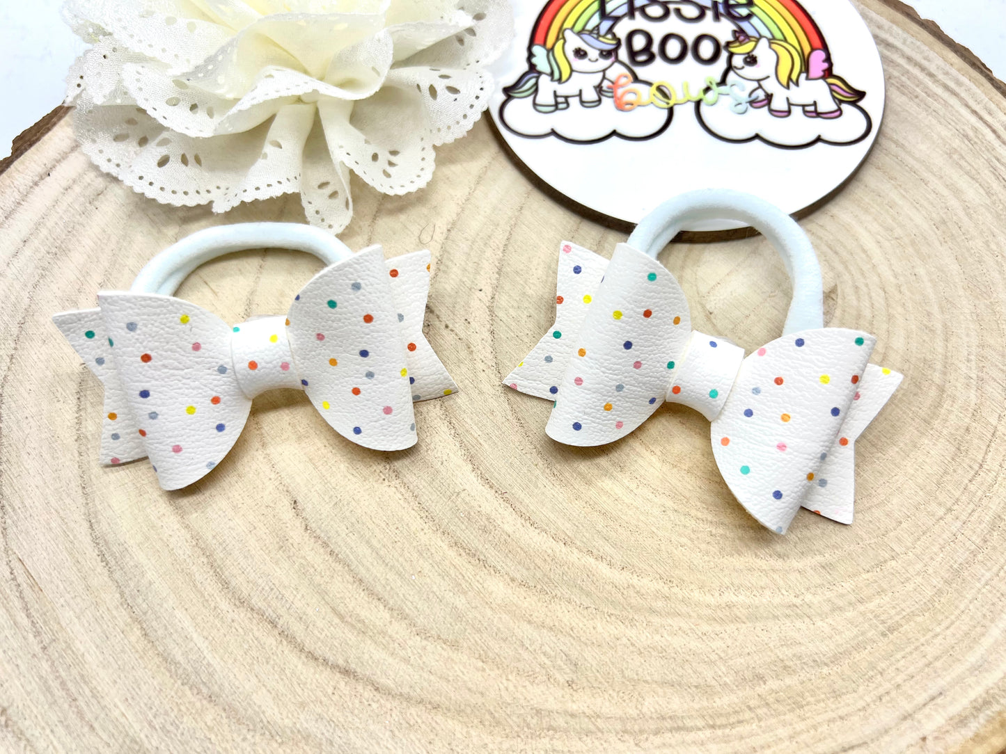 2.5” Dotty piggytail bows