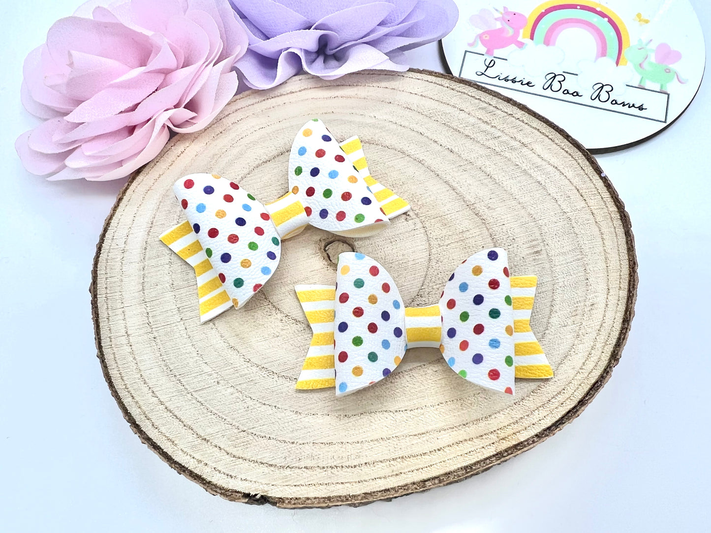 2.5” dotty piggytail set
