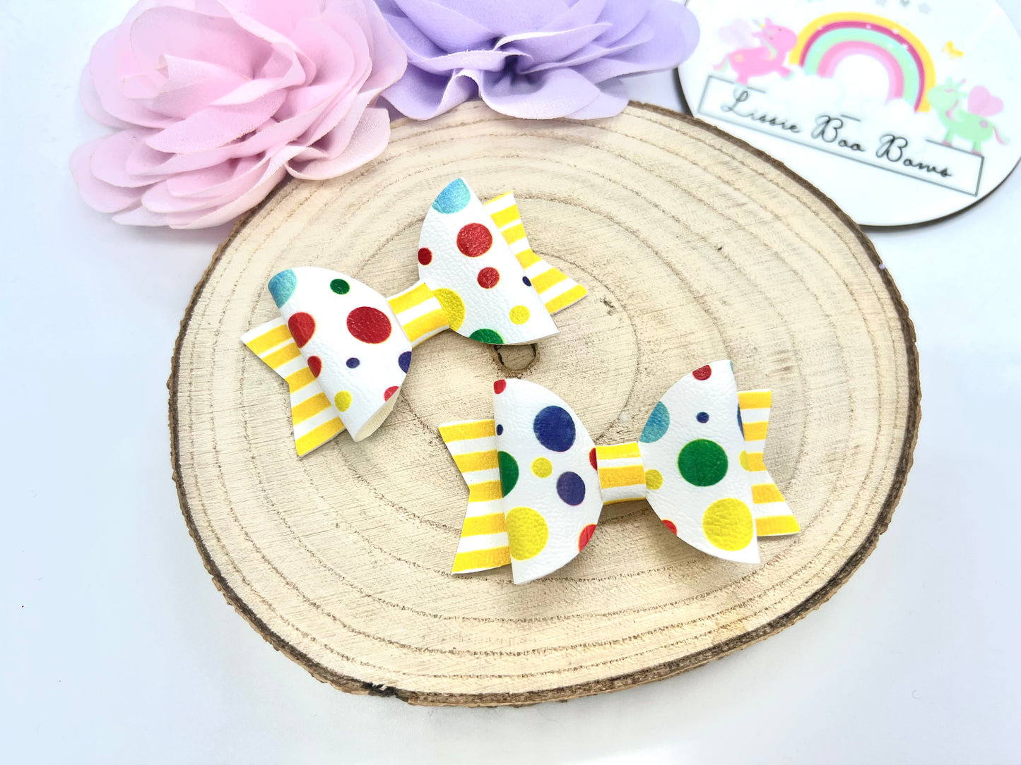 2.5” dotty piggytail set