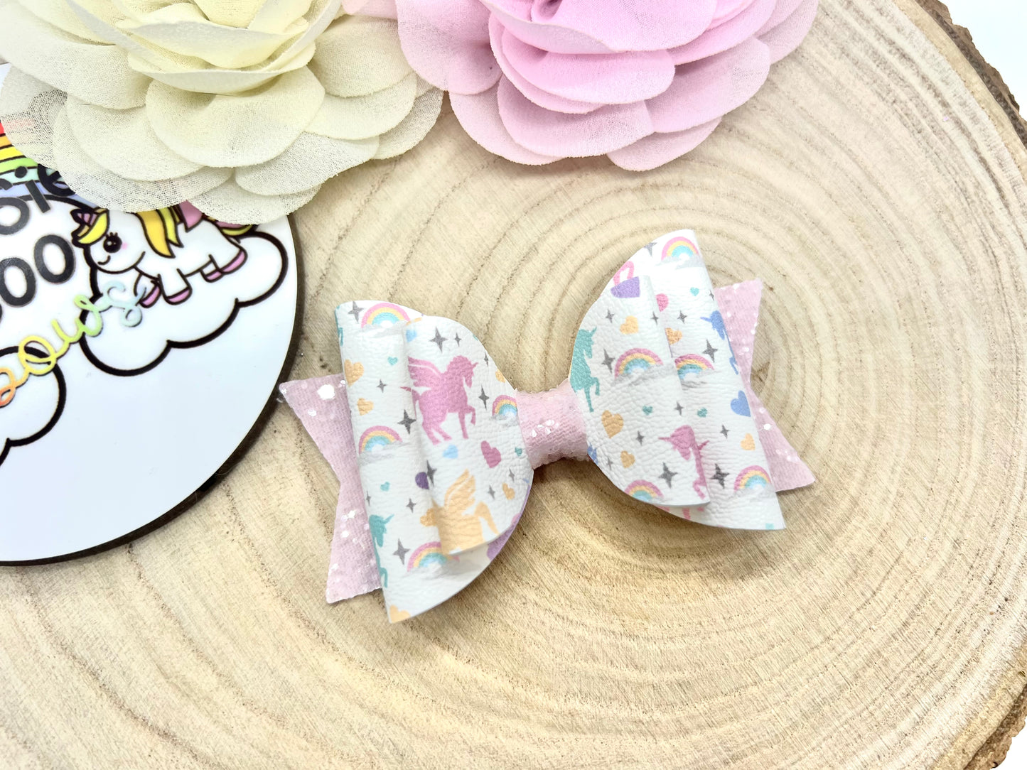 3.5” Unicorn hair bow