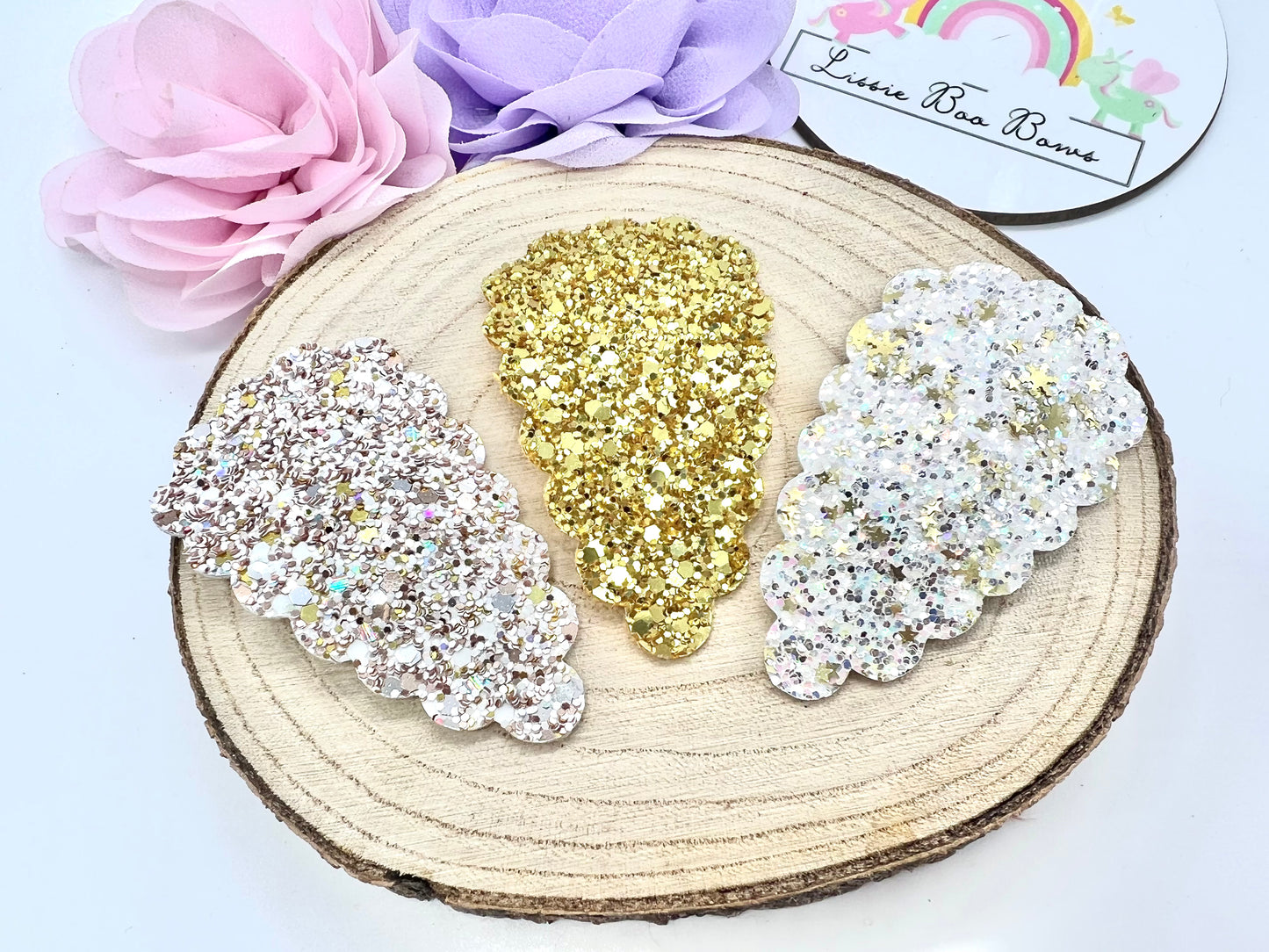 Set of three Christmas hair clips