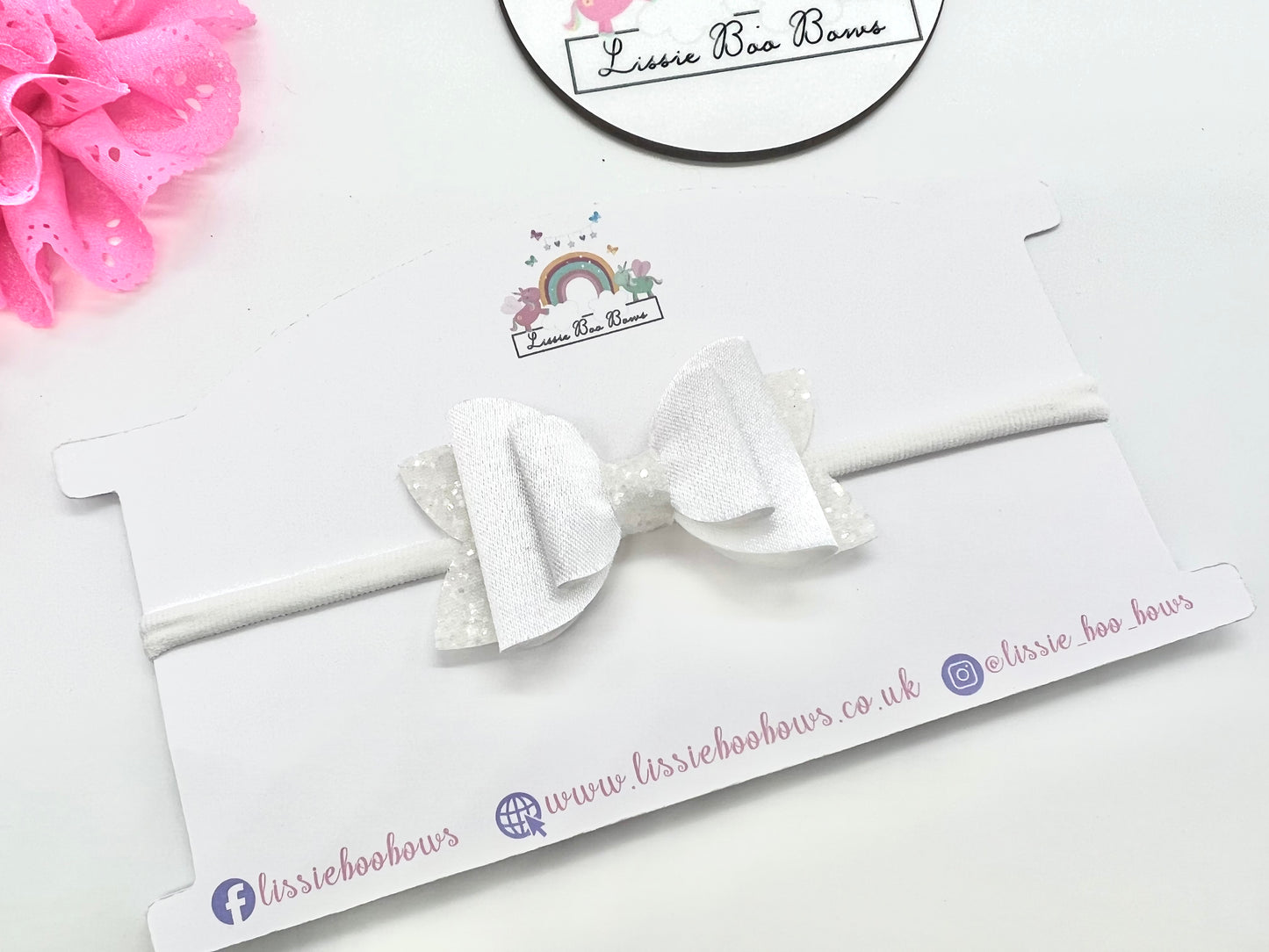 Satin hair bow 3.5”
