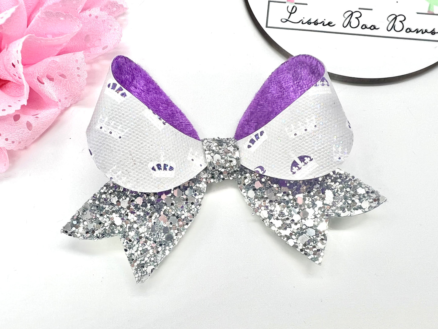 Double sided hair bow 3.5”