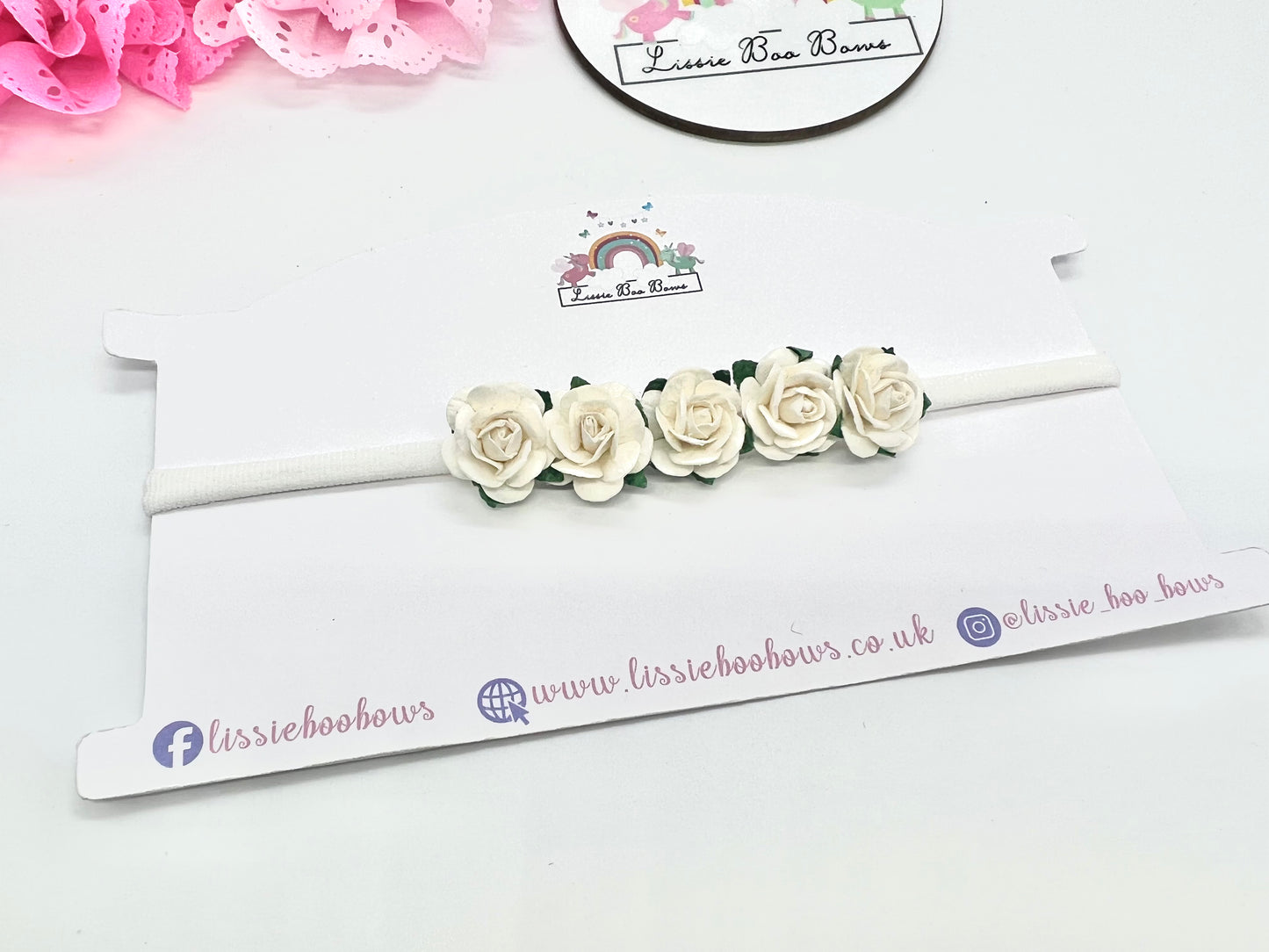 Floral baby headband - any colours available