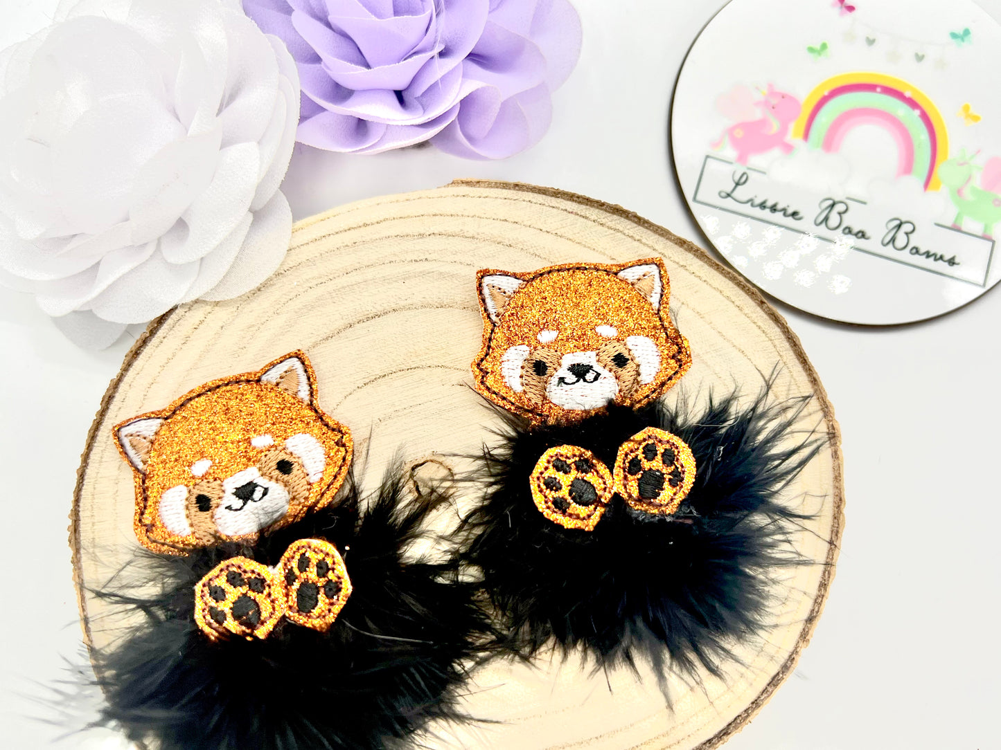 Red panda piggytail furbabys