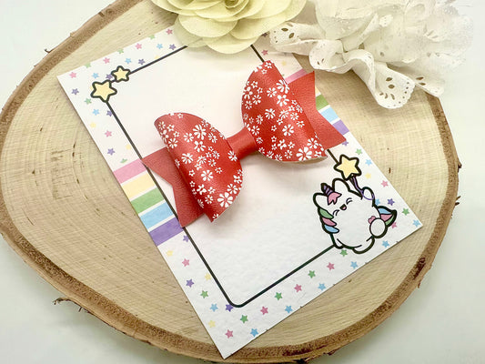 3.5” ditsy floral school hair bow - all colours can be ordered