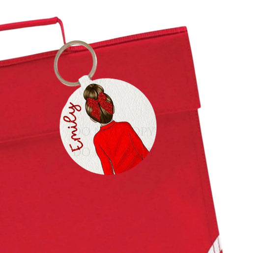 Personalised girls bag tag